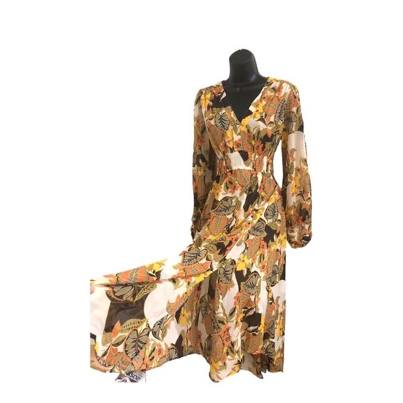 Jessica Simpson Clover fields bonita v-neck empire waist flowy dress size medium - Picture 14 of 15